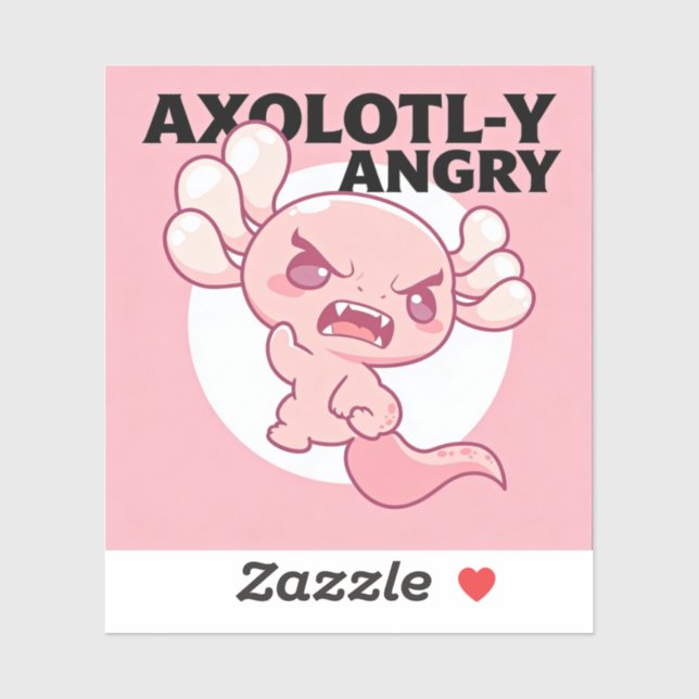 STICKER AXOLOTL-Y ANGRY (Feuille)