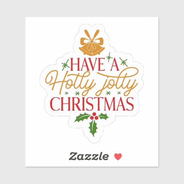 Sticker Ayez Un Noël Holly Jolly (Feuille)