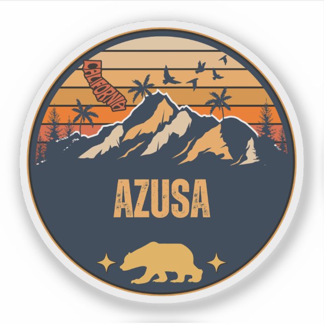 Sticker Azusa, Californie (Devant)