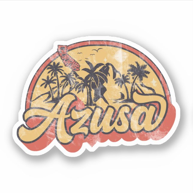 Sticker Azusa, Californie (Devant)