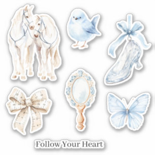 Sticker Baby Blue Talon Haut Talon Arc Papillon Oiseaux Ch