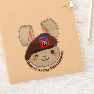 Sticker Baby Bunny "Le petit parachutiste de papa"