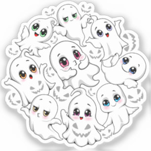 Sticker Baby Ghosts Éffrayant mignon Halloween humeur