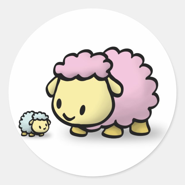 Sticker - Baby Muttons et maman (Devant)