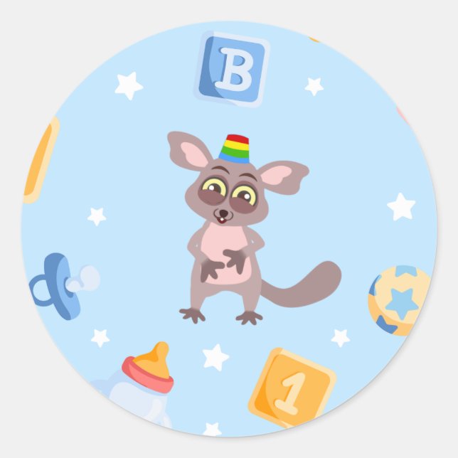 Sticker Baby shower Akili et Me (Devant)