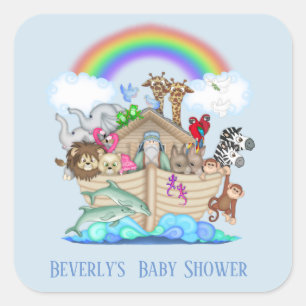 Sticker Baby shower Arche de Blue Noah