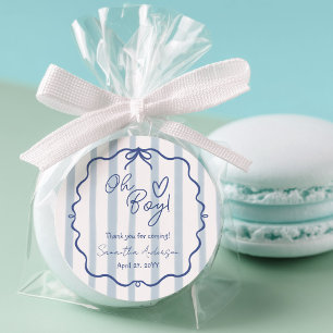 Sticker Baby shower bleu Dusty moderne
