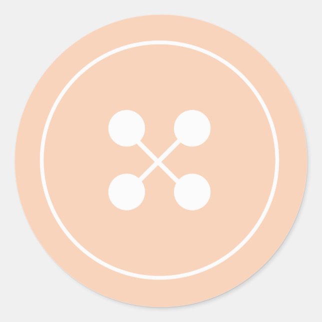 Sticker Baby shower Bouton orange Favoriser (Devant)