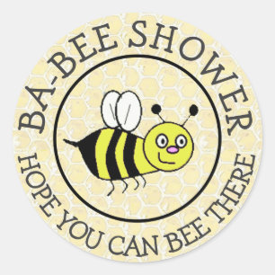 Sticker baby shower Bumble Bee
