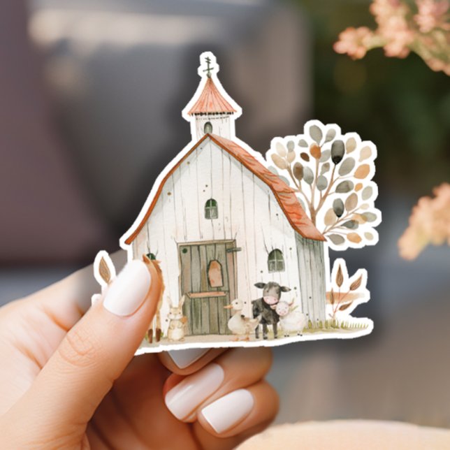 Sticker Baby shower des animaux de petite ferme (Créateur téléchargé)