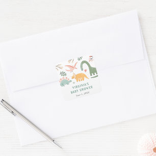 Sticker Baby shower Dinosaur