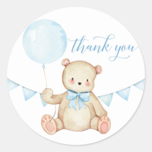 Sticker Baby shower Favoriser Garçon Teddy Bear