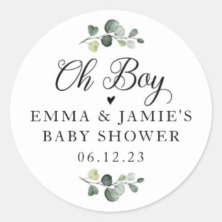 Sticker Baby shower Garçon Oh verdure