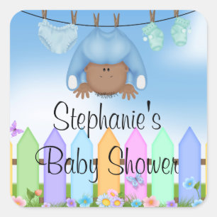 Sticker Baby shower Ligne Jardin mignonne