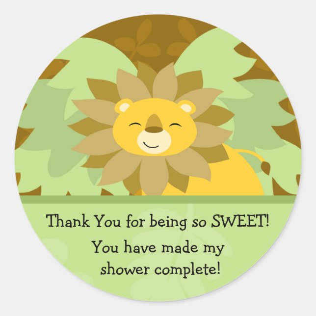 Sticker Baby shower Lion (Devant)