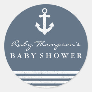 Sticker Baby shower nautique