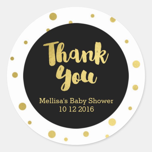 Sticker Baby shower or Favor Merci (Devant)