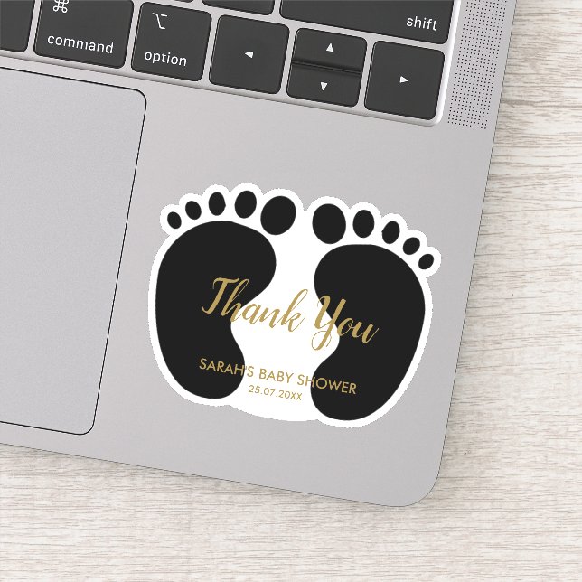 Sticker Baby shower partie merci (Détail)