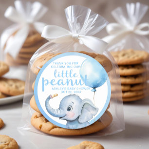 Sticker Baby shower petit arachide - bleu