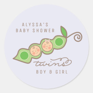 Sticker Baby shower pour garçons et filles dans un