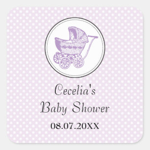 Sticker Baby shower Pram Classic