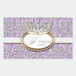 Sticker Baby shower Royal Princess Crown Girl