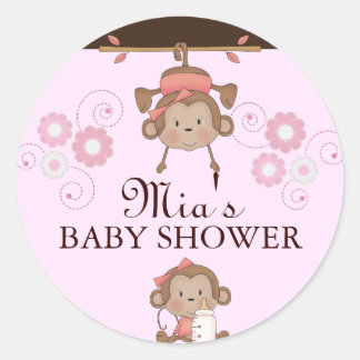 Sticker Baby shower singe rose