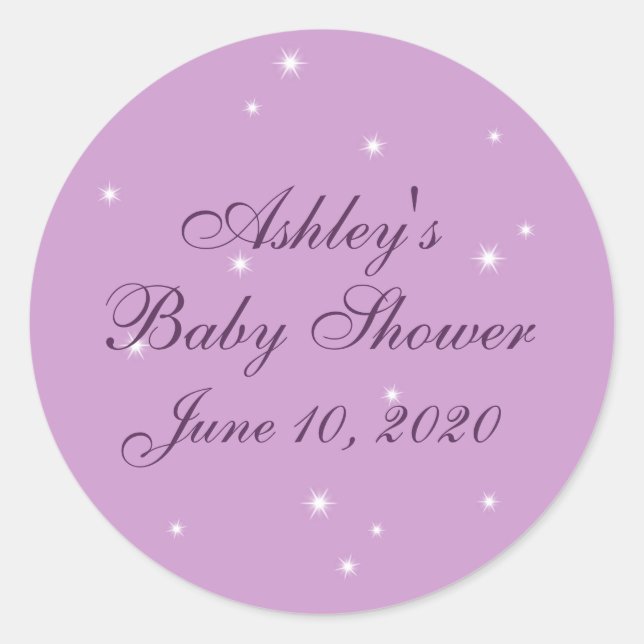 Sticker Baby shower Twinkle Twinkle Little Star (Devant)