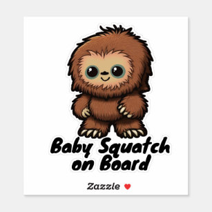 Sticker Baby Squatch à bord, Sasquatch, Bigfoot Decal