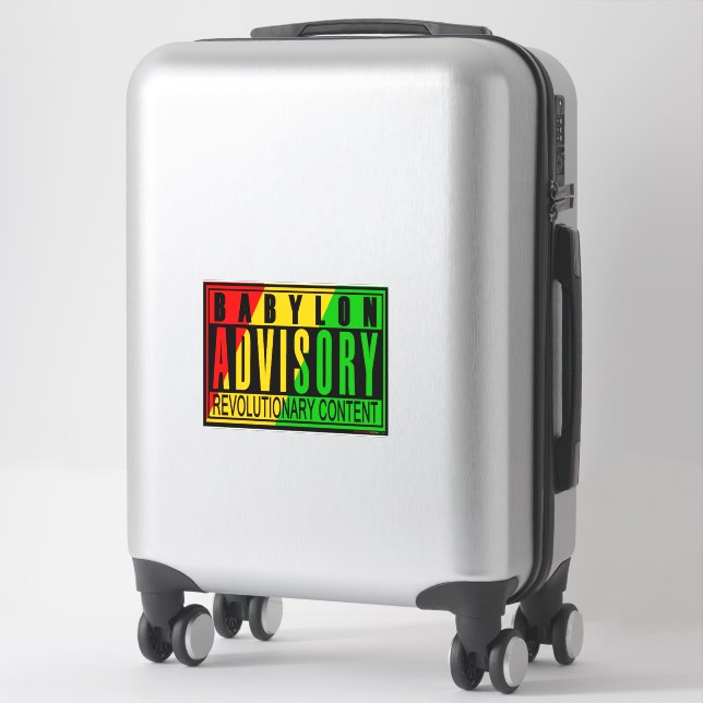 Sticker Babylon conseil révolutionnaire RASTA REGGAE (Sur valise)