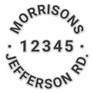 Sticker Bac de recyclage des ordures personnalisées Numéro