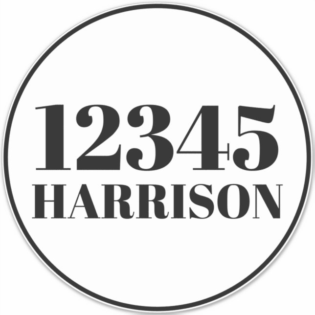 Sticker Bac de recyclage des ordures personnalisées Numéro (Devant)