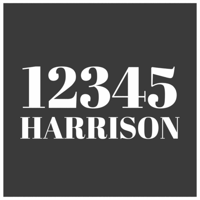 Sticker Bac de recyclage des ordures personnalisées Numéro (Devant)