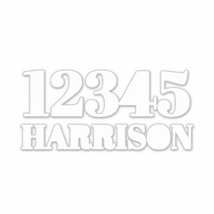 Sticker Bac de recyclage des ordures personnalisées Numéro