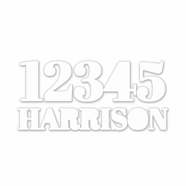 Sticker Bac de recyclage des ordures personnalisées Numéro (Devant)