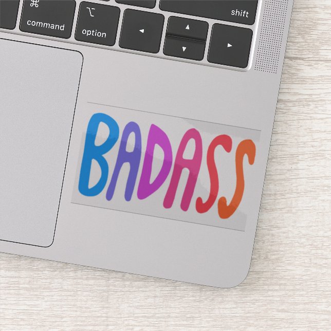 Sticker BADASS Colorful Fun Letters (Détail)