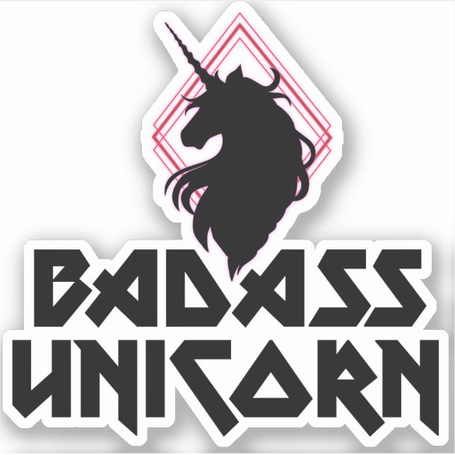 Sticker Badass Unicorn (Devant)