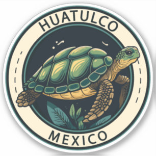 Sticker Badge de tortue Huatulco Mexique