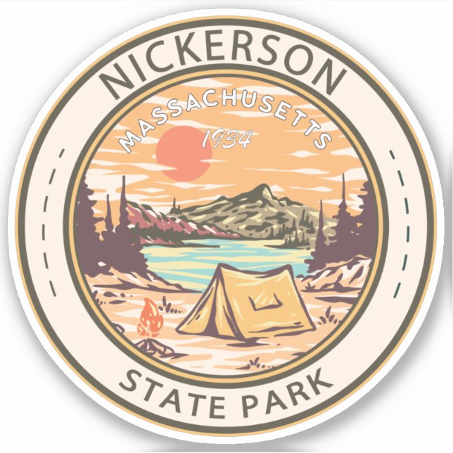 Sticker Badge du parc national Nickerson Massachusetts (Devant)