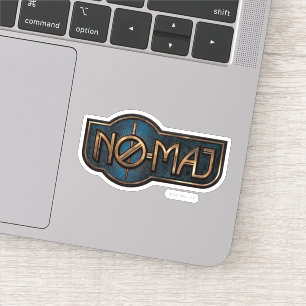 Sticker Badge NO-MAJ™ en or et marbre