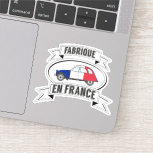 Sticker Badge Oldtimer 2cv fabrique en France