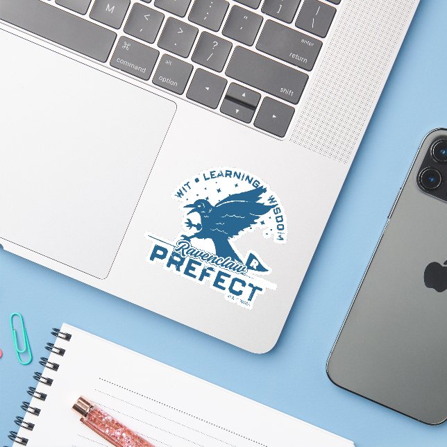 Sticker Badge Préfet RAVENCLAW™ (Ordinateur portable avec iPhone)