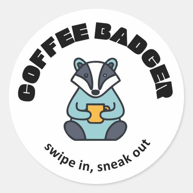 Sticker Badger Cafe (Devant)