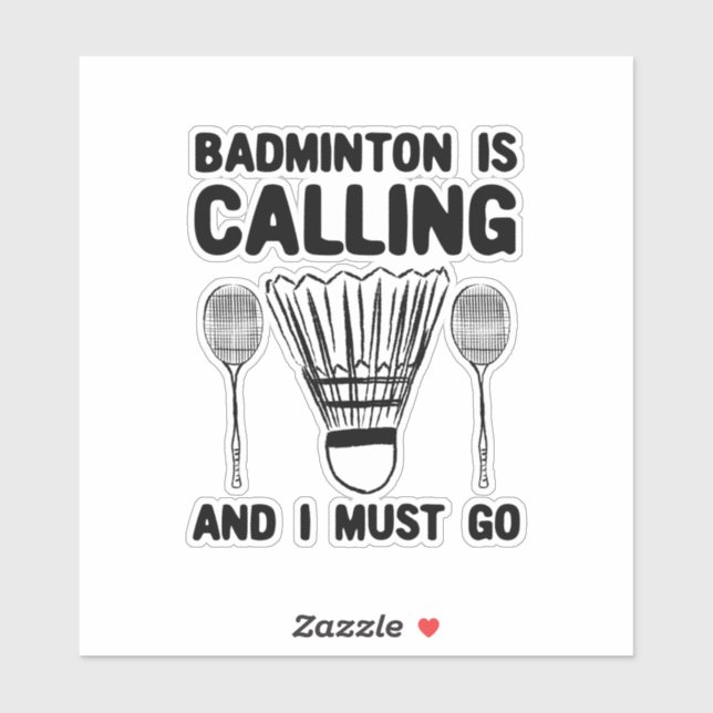 Sticker Badminton - Badminton (Feuille)