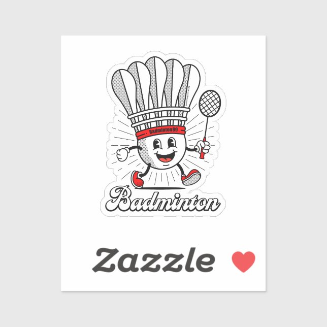 Sticker Badminton Mascot Classic (Feuille)