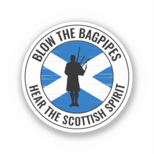 Sticker Bagpipe Player Musical Bagpiper Scottish Funny