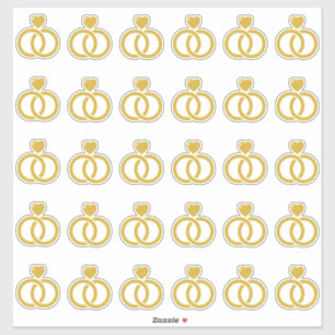 Sticker Bague Mariage moderne Kiss-Cut