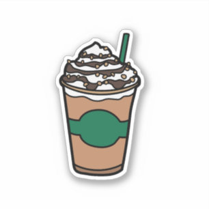 Sticker Baguette Animée Coupe De Café Frappe