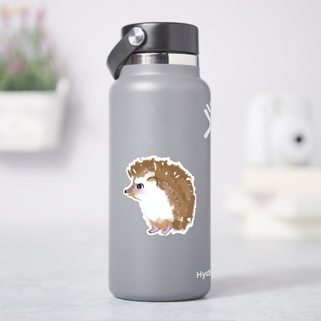 Sticker Baguette de bouteille d'eau de hérisson mignonne (HydroFlask)
