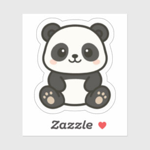 Sticker Baguette de dessin adorable Kawaii Panda